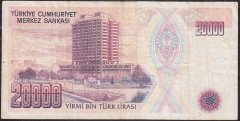 7.Emisyon 1.Tertip 20000 Lira C90 866206 Çok Temiz