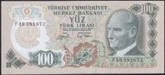 6.Emisyon 2.Tertip 100 Lira F49 381672 Çilaltı