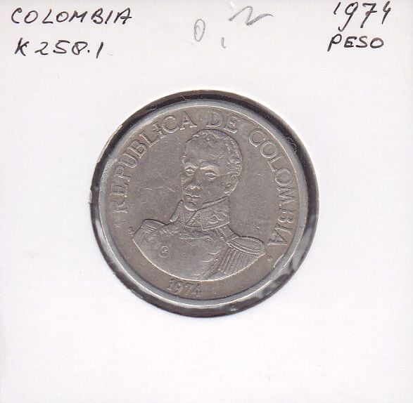 Kolombiya 1 Peso 1974