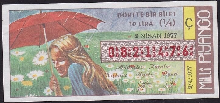 1977 9 Nisan Çeyrek Bilet - Ç Serisi