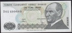 7.Emisyon 2.Tertip 10 Lira D01 499660 Çilaltı Çil