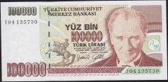 7.Emisyon 3.Tertip 100000 Lira I04 135730 Çil