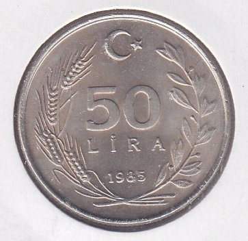 1985 YILI 50 LİRA ÇİLALTI ÇİL