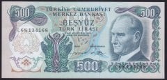 6.EMİSYON 2.TERTİP 500 LİRA L68 134168 ÇİLALTI