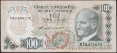 6.Emisyon 1.Tertip 100 Lira B50 407070 Çok Temiz+