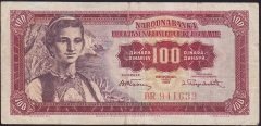 Yugoslavya 100 Dinar 1955 Çok Temiz+