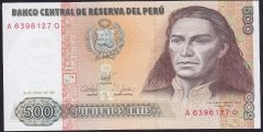 Peru 500 İntis 1987 Çil Pick 134b