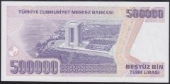 7.EMİSYON 4.TERTİP 500000 LİRA H78 964282 ÇİL
