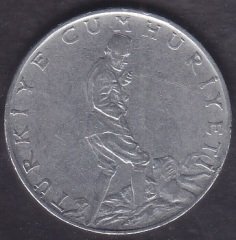 1968 Yılı 2.5 Lira Çok Temiz (Ters)