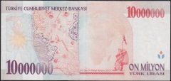 7.EMİSYON 10 000 000 LİRA G56 369786 ÇOK TEMİZ +