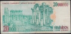 7.EMİSYON 20 000 000 LİRA B01 254639 ÇOK TEMİZ