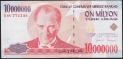 7.Emisyon 10.000.000 Lira D86 774148 Çok Temiz+