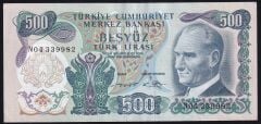 6.Emisyon 2.Tertip 500 Lira N04 339982 Ççt Çilaltı