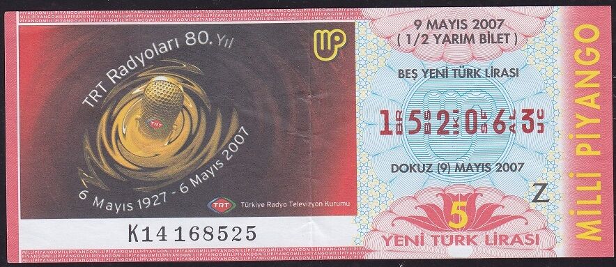 2007 9 Mayıs Yarım Bilet - Z Serisi
