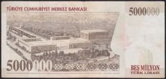7.Emisyon 5 000 000 Lira I26 081638 Çok Temiz+