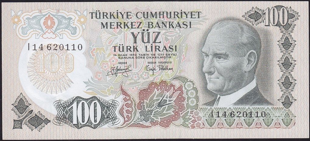 6.Emisyon 2.Tertip 100 Lira I14 620110 Çilaltı