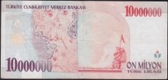 7.Emisyon 10 000 000 Lira D07 728683 Çok Temiz