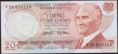 6.Emisyon 3.Tertip 20 Lira F39 820216 Çilaltı Çil