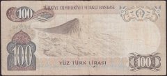 6.Emisyon 1.Tertip 100 Lira B49 272262 Çok Temiz