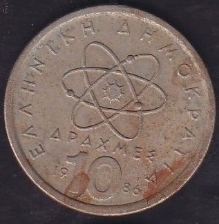 Yunanistan 10 Drahmi 1986