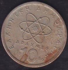 Yunanistan 10 Drahmi 1986