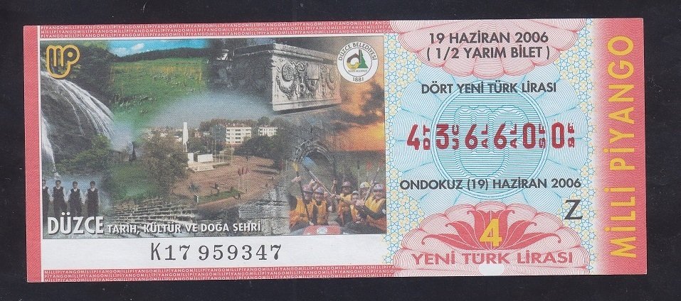 2006 19 HAZİRAN YARIM BİLET