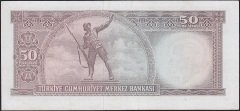5.Emisyon 7.Tertip 50 Lira V32 001977 Çok Temiz (Kısmi Düzeltme var ) ön yüz kabartmalar ele geliyor