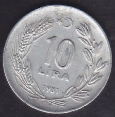 1981 YILI 10 LİRA