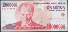 7.Emisyon 10.000.000 Lira D73 273658 Çok Çok Temiz+