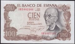 İspanya 100 Pesetas 1970 Çil Pick 152