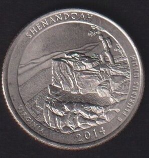 Amerika Çeyrek Dolar 2014 P Hatıra Shenandoah Ulusal Park Bölgesi