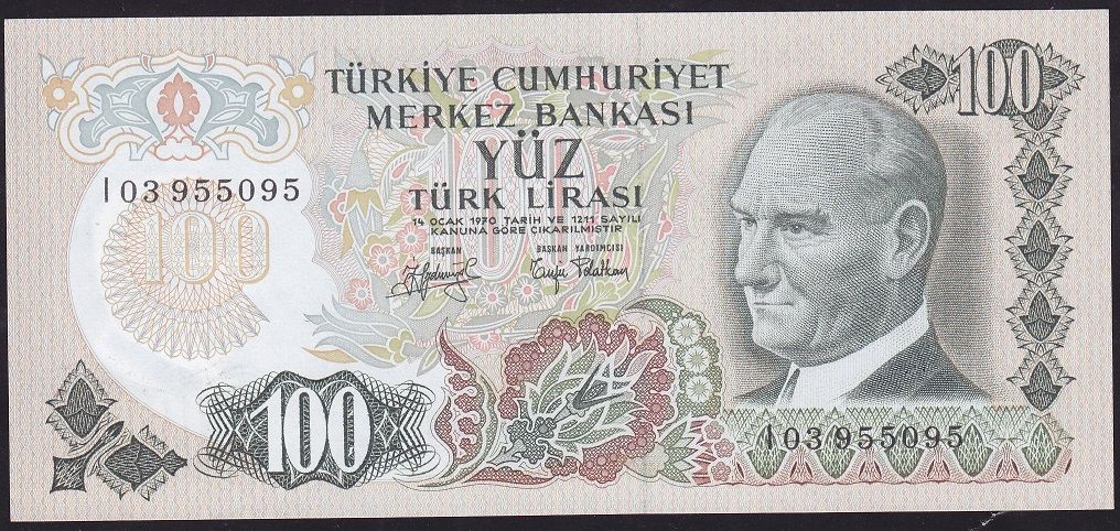 6.Emisyon 2.Tertip 100 Lira I03 955095 Çilaltı Çil