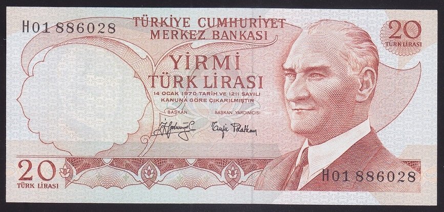 6.EMİSYON 3.TERTİP 20 LİRA H01 886028 ÇİLALTI ÇİL