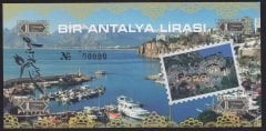 ÖZEL BASKI 1 ANTALYA LİRASI - HOLOGRAMLI - EMNİYET ŞERİTLİ