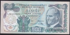 6.EMİSYON 2.TERTİP 500 LİRA L52 203850 ÇÇT ÇİLALTI