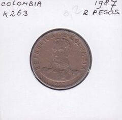 Kolombiya 2 Pesos 1987