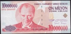 7.Emisyon 10.000.000 Lira D71 288087 Çok Çok Temiz+