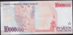 7.Emisyon 10.000.000 Lira D71 288087 Çok Çok Temiz+
