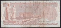 6.EMİSYON 3.TERTİP 20 LİRA G87 015611 ÇOK TEMİZ eski kağıt para fiyatları
