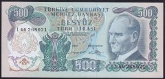 6.EMİSYON 2.TERTİP 500 LİRA L46 268021 ÇİLALTI