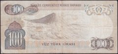 6.Emisyon 1.Tertip 100 Lira B40 336967 Çok Temiz