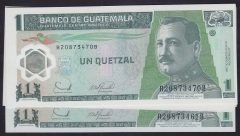 GUATEMALA 1 QUETZAL 2006 ÇİL POLYMER - 10 ADET SERİ TAKİPLİ
