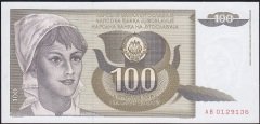 Yugoslavya 100 Dinar 1991 Çil Pick 108