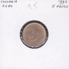 Kolombiya 5 Pesos 1993