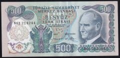 6.Emisyon 2.Tertip 500 Lira N61 214244 Çilaltı