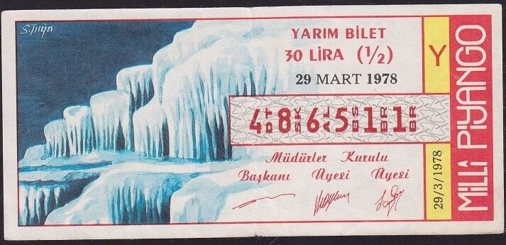1978 29 Mart Yarım Bilet - Y Serisi