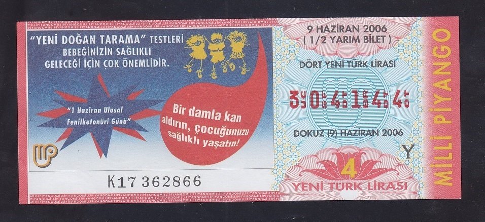 2006 9 HAZİRAN YARIM BİLET