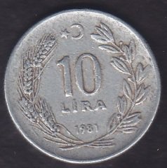 1981 YILI 10 LİRA