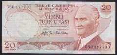 6.EMİSYON 3.TERTİP 20 LİRA G80 197733 ÇÇT +