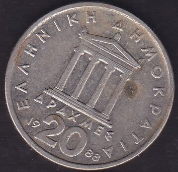 Yunanistan 20 Drahmi 1988